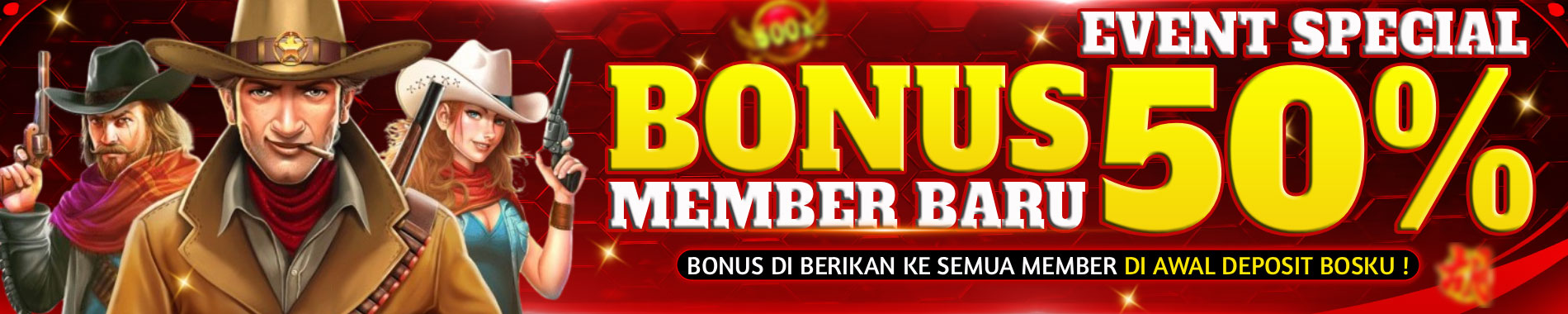 BINTANG5TOTO: BONUS MEMBER BARU 50%